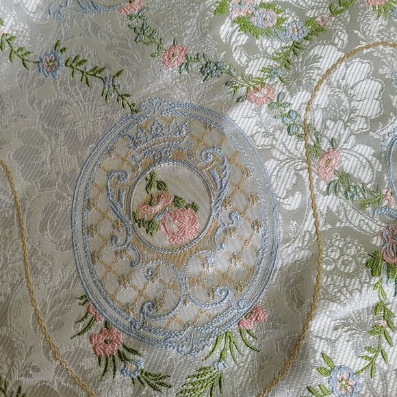 Fairycore Sugar Thrillz Silver Brocade Skirt High Waist A-Line Mini Skirt 1X - Picture 4 of 12